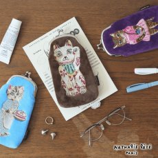 画像1: 【Nathalie Lete】Long Purse Cat 51122｜ナタリー・レテ　ロングパース　猫刺繍｜4種類から選べる♪Maya/Gray cat/Blue eye/Black cat (1)
