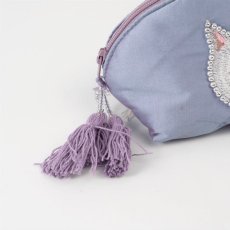 画像11: 【クラフトインディア / Craft India】ねこのビーズ刺繍ミニポーチ cat（アリストキャッツ）｜２種類から選べるカラー グレイ/ブルー｜猫ねこキャットcat (11)