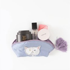 画像14: 【クラフトインディア / Craft India】ねこのビーズ刺繍ミニポーチ cat（アリストキャッツ）｜２種類から選べるカラー グレイ/ブルー｜猫ねこキャットcat (14)