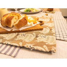 画像2: 【Craft India / クラフトインディア】【２枚セット】ランチマット ペルレ(ベージュ) ｜ ランチョンマット プレイスマット｜猫ネコcat (2)