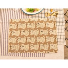 画像3: 【Craft India / クラフトインディア】【２枚セット】ランチマット ペルレ(ベージュ) ｜ ランチョンマット プレイスマット｜猫ネコcat (3)