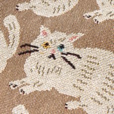 画像6: 【Craft India / クラフトインディア】【２枚セット】ランチマット ペルレ(ベージュ) ｜ ランチョンマット プレイスマット｜猫ネコcat (6)