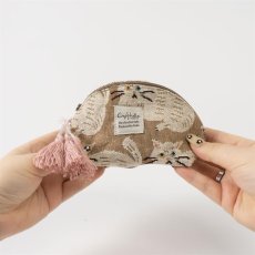 画像8: 【Craft India / クラフトインディア】ジャガードミニポーチ cat｜２種類から選べる♪ シャノア/ペルレ｜猫ネコねこキャット (8)