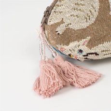 画像11: 【Craft India / クラフトインディア】ジャガードミニポーチ cat｜２種類から選べる♪ シャノア/ペルレ｜猫ネコねこキャット (11)