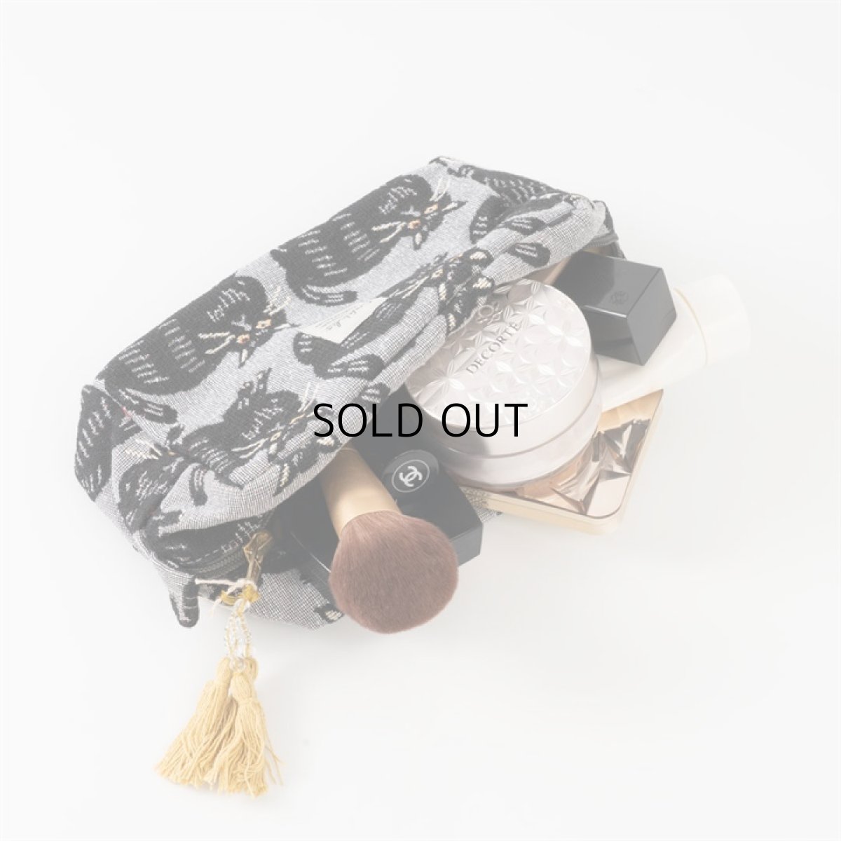 画像9: 【Craft India / クラフトインディア】ジャガードポーチ cat｜２種類から選べる♪ シャノア/ペルレ｜猫ネコねこキャット (9)