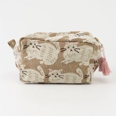 画像13: 【Craft India / クラフトインディア】ジャガードポーチ cat｜２種類から選べる♪ シャノア/ペルレ｜猫ネコねこキャット (13)