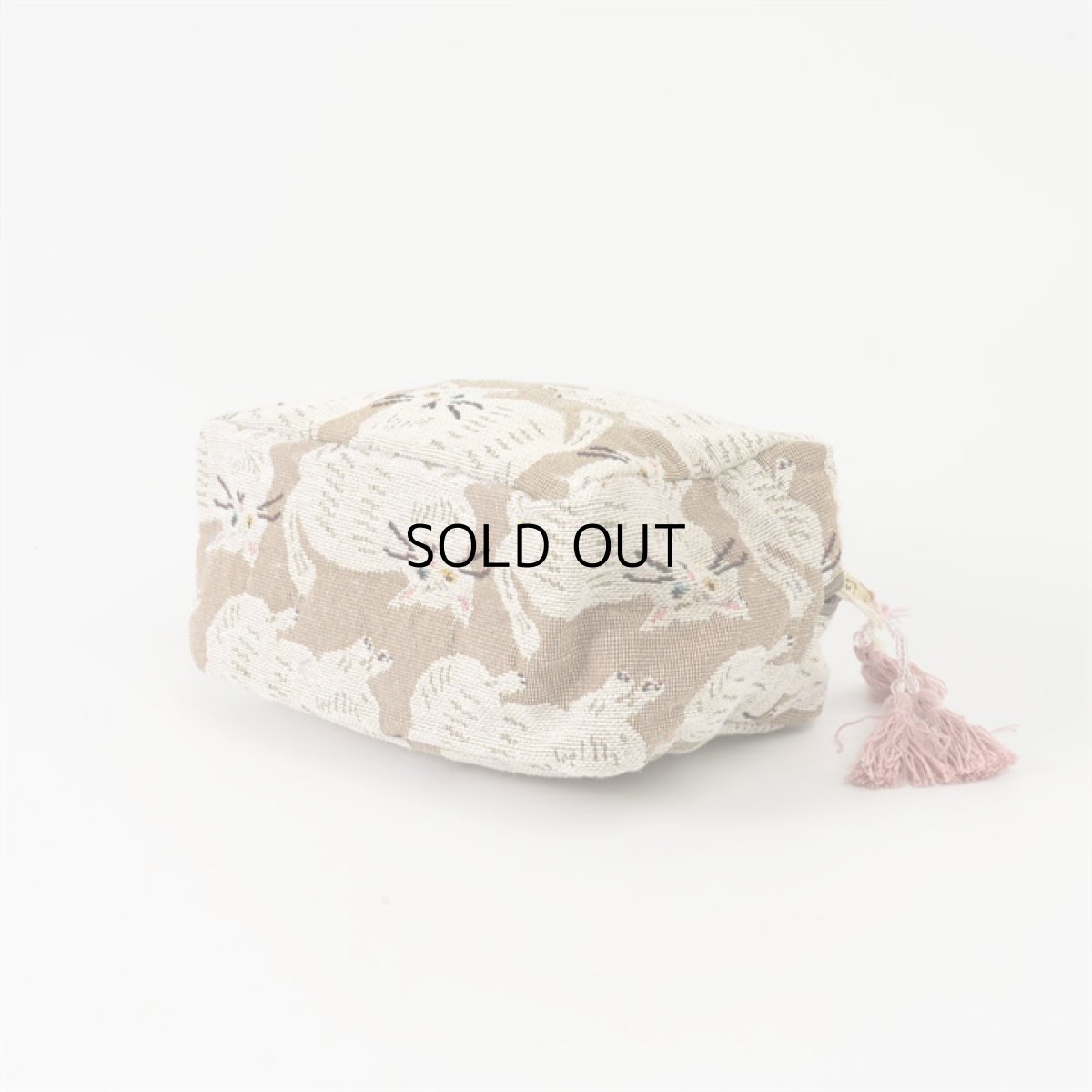 画像17: 【Craft India / クラフトインディア】ジャガードポーチ cat｜２種類から選べる♪ シャノア/ペルレ｜猫ネコねこキャット (17)