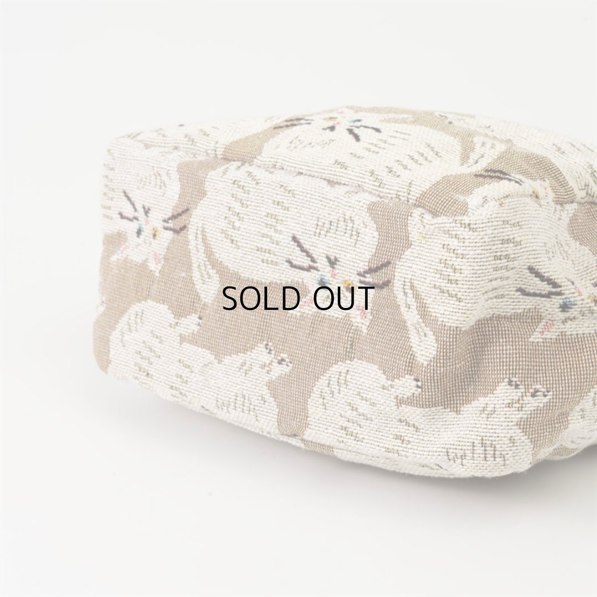 画像16: 【Craft India / クラフトインディア】ジャガードポーチ cat｜２種類から選べる♪ シャノア/ペルレ｜猫ネコねこキャット (16)