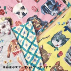 画像6: ナタリー・レテ / Nathalie Lete｜Double layer Blanket Cats-YE　ふわふわダブルレイヤーブランケット キャッツ・イエロー｜ねこ猫ネコキャットcat (6)