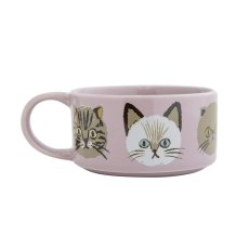画像7: 【I LOVE CAT! / アイラブキャット】 スープマグカップ スプーン付 約300ml｜３種類から選べるカラー♪ PKピンク/LAラベンダー/SEセージグリーン｜猫ネコcat (7)