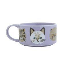 画像11: 【I LOVE CAT! / アイラブキャット】 スープマグカップ スプーン付 約300ml｜３種類から選べるカラー♪ PKピンク/LAラベンダー/SEセージグリーン｜猫ネコcat (11)