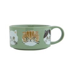 画像14: 【I LOVE CAT! / アイラブキャット】 スープマグカップ スプーン付 約300ml｜３種類から選べるカラー♪ PKピンク/LAラベンダー/SEセージグリーン｜猫ネコcat (14)