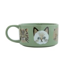 画像15: 【I LOVE CAT! / アイラブキャット】 スープマグカップ スプーン付 約300ml｜３種類から選べるカラー♪ PKピンク/LAラベンダー/SEセージグリーン｜猫ネコcat (15)