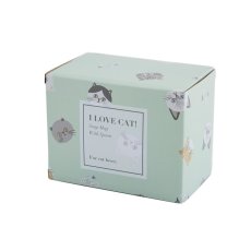 画像17: 【I LOVE CAT! / アイラブキャット】 スープマグカップ スプーン付 約300ml｜３種類から選べるカラー♪ PKピンク/LAラベンダー/SEセージグリーン｜猫ネコcat (17)