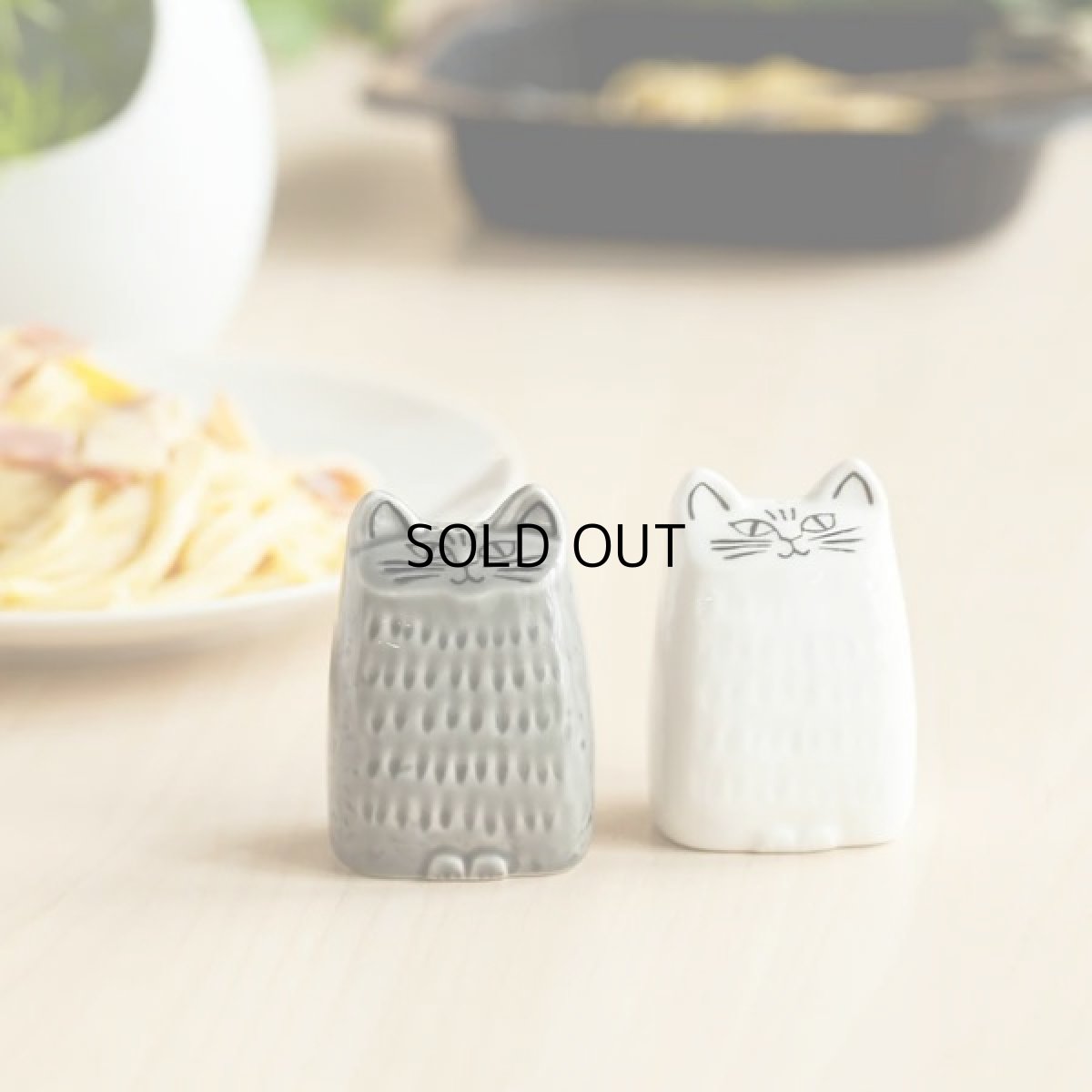 画像1: 【リサ・ラーソン / Lisa Larson】ねこのソルト＆ペッパー｜調味料入れ スパイスケース 塩こしょうコショウ SALT ＆ PEPPER キッチン用品｜猫ねこネコcat (1)