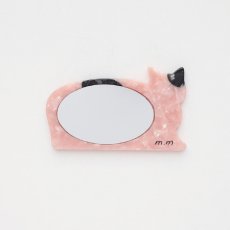 画像3: 松尾ミユキ / Matsuo Miyuki｜Cat Mirror　ねこ型ミラー｜4種類から選べる Pepper / Pumpkin / Noisettes / Chloe｜携帯用鏡ミニハンドミラー｜猫ねこネコキャットcat (3)
