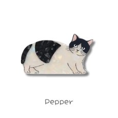 画像6: 松尾ミユキ / Matsuo Miyuki｜Cat Mirror　ねこ型ミラー｜4種類から選べる Pepper / Pumpkin / Noisettes / Chloe｜携帯用鏡ミニハンドミラー｜猫ねこネコキャットcat (6)