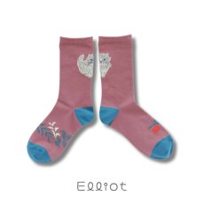 画像3: 松尾ミユキ / Matsuo Miyuki｜ソックス 背面アニマル Socks｜（レディースフリー）｜2種類から選べる  Milo / Elliot｜ミロ / エリオット｜ねこ猫ネコキャットcat (3)