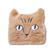 画像4: 【松尾ミユキ】Matsuo Miyuki Cat Face Blanket｜ネコ顔ブランケット｜選べる4種類♪Beige/白ブチIvory/ハチワレDark Gray/Light Gray｜猫ねこcatキャット (4)