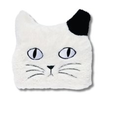 画像8: 【松尾ミユキ】Matsuo Miyuki Cat Face Blanket｜ネコ顔ブランケット｜選べる4種類♪Beige/白ブチIvory/ハチワレDark Gray/Light Gray｜猫ねこcatキャット (8)