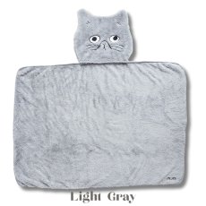 画像7: 【松尾ミユキ】Matsuo Miyuki Cat Face Blanket｜ネコ顔ブランケット｜選べる4種類♪Beige/白ブチIvory/ハチワレDark Gray/Light Gray｜猫ねこcatキャット (7)