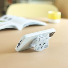 画像5: 【松尾ミユキ / Matsuo Miyuki】Phone grip スマホグリップ 「Noisettes」｜スマホリング携帯電話アクセサリー・スマホスタンド｜落下防止・片手操作・安定化・手ブレ軽減・指楽負担軽減｜ねこ猫ネコcat (5)