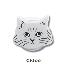 画像1: 【松尾ミユキ / Matsuo Miyuki】Phone grip スマホグリップ 「Chloe」｜スマホリング携帯電話アクセサリー・スマホスタンド｜落下防止・片手操作・安定化・手ブレ軽減・指楽負担軽減｜ねこ猫ネコcat (1)
