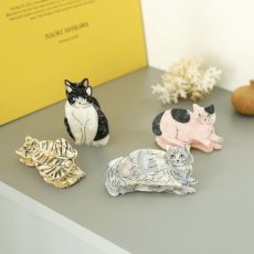 画像1: 【松尾ミユキ / Matsuo Miyuki】Cat Hair Clip Pumpkin｜キャットヘアクリップ バンスクリップ ｜4種類から選べる  Pumpkin / Noisettes / Pepper / Chloe｜ねこ猫ネコ (1)