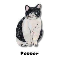 画像4: 【松尾ミユキ / Matsuo Miyuki】Cat Hair Clip Pumpkin｜キャットヘアクリップ バンスクリップ ｜4種類から選べる  Pumpkin / Noisettes / Pepper / Chloe｜ねこ猫ネコ (4)