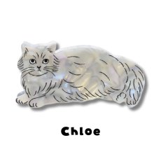 画像5: 【松尾ミユキ / Matsuo Miyuki】Cat Hair Clip Pumpkin｜キャットヘアクリップ バンスクリップ ｜4種類から選べる  Pumpkin / Noisettes / Pepper / Chloe｜ねこ猫ネコ (5)