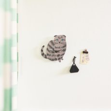 画像1: 【松尾ミユキ / Matsuo Miyuki】Diecut clock Stella ｜ダイカット掛け時計 Stella｜猫ねこネコcat (1)