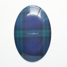 画像7: 【松尾ミユキ / Matsuo Miyuki】＼４枚セット／ Glass Oval plate｜＼４枚セット／ ガラスプレート皿 オーバル チェックだ円｜Ruru / Stripe / Hacu / Tabby｜ねこ猫ネコcat (7)
