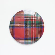 画像9: 【松尾ミユキ / Matsuo Miyuki】＼４枚セット／ Glass plate 12cm｜4枚セット ガラスプレート【 12cm  】チェック 丸皿（小12cm）｜Ruru / Stripe / Hacu / Tabby｜ねこ猫ネコcat (9)