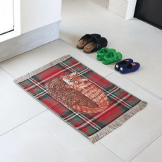 画像7: 【松尾ミユキ / Matsuo Miyuki】Mini Tapestry rug Ruru｜ミニタペストリーラグ｜4種類から選べる Ruru / Stripe / Hacu / Tabby｜ねこ猫ネコcat (7)