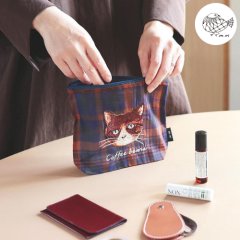 【松尾ミユキ / Matsuo Miyuki】Sheer Pouch｜シアーポーチ｜5種類から選べる♪ Stella / Maron / Leo / Momo / Chad｜猫ねこネコキャットcat