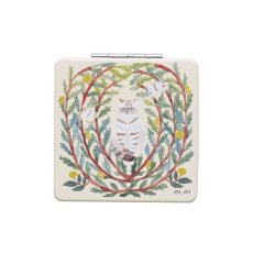 画像4: 【松尾ミユキ / Matsuo Miyuki】Square mirror Butterfly cat｜四角型コンパクトミラー・携帯用手鏡｜ねこ猫ネコcat (4)