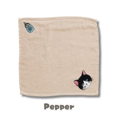画像3: 【松尾ミユキ / Matsuo Miyuki】バンブー ハンド タオル Bamboo Hand towel｜選べる４種類♪ Chloe/Pepper/Noisettes/Pumpkin｜猫ねこネコcat (3)