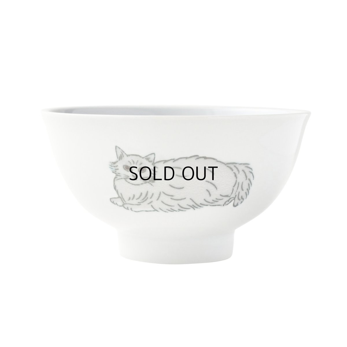 画像6: 【松尾ミユキ / Matsuo Miyuki】Bowl｜ねことお花のお茶碗 白 ｜4種類から選べる  Pumpkin / Noisettes / Pepper / Chloe｜猫ネコcat (6)