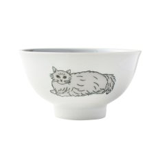 画像6: 【松尾ミユキ / Matsuo Miyuki】Bowl｜ねことお花のお茶碗 白 ｜4種類から選べる  Pumpkin / Noisettes / Pepper / Chloe｜猫ネコcat (6)