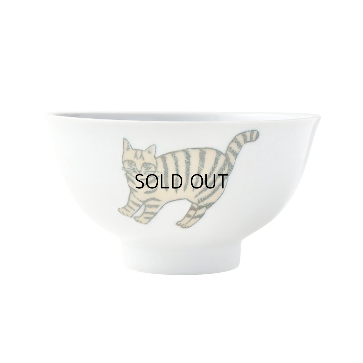 画像8: 【松尾ミユキ / Matsuo Miyuki】Bowl｜ねことお花のお茶碗 白 ｜4種類から選べる  Pumpkin / Noisettes / Pepper / Chloe｜猫ネコcat (8)