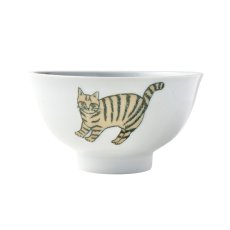 画像8: 【松尾ミユキ / Matsuo Miyuki】Bowl｜ねことお花のお茶碗 白 ｜4種類から選べる  Pumpkin / Noisettes / Pepper / Chloe｜猫ネコcat (8)