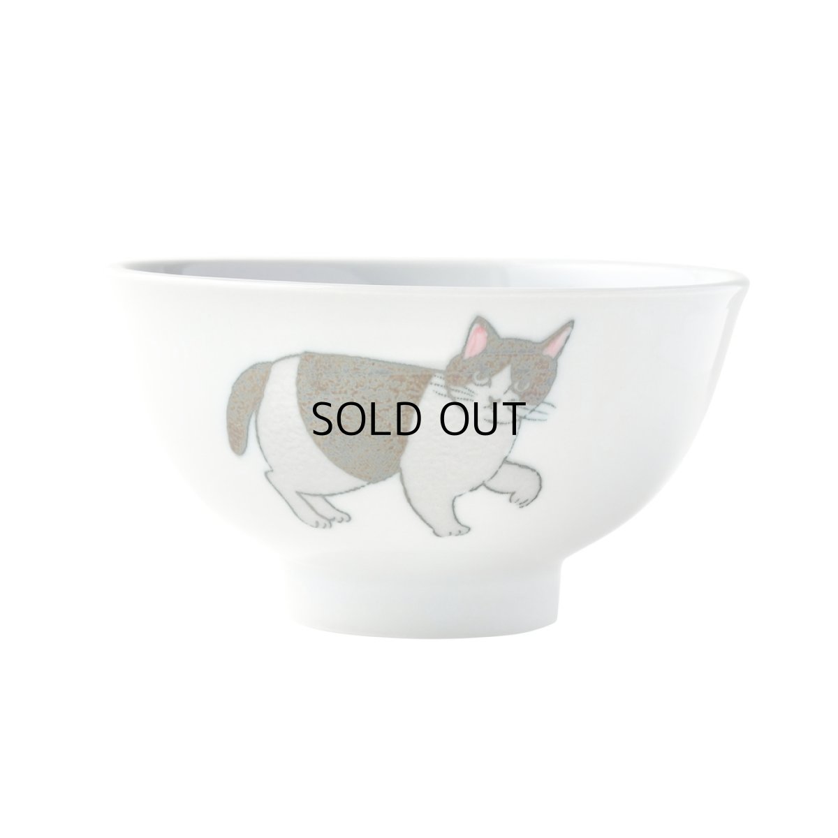 画像10: 【松尾ミユキ / Matsuo Miyuki】Bowl｜ねことお花のお茶碗 白 ｜4種類から選べる  Pumpkin / Noisettes / Pepper / Chloe｜猫ネコcat (10)