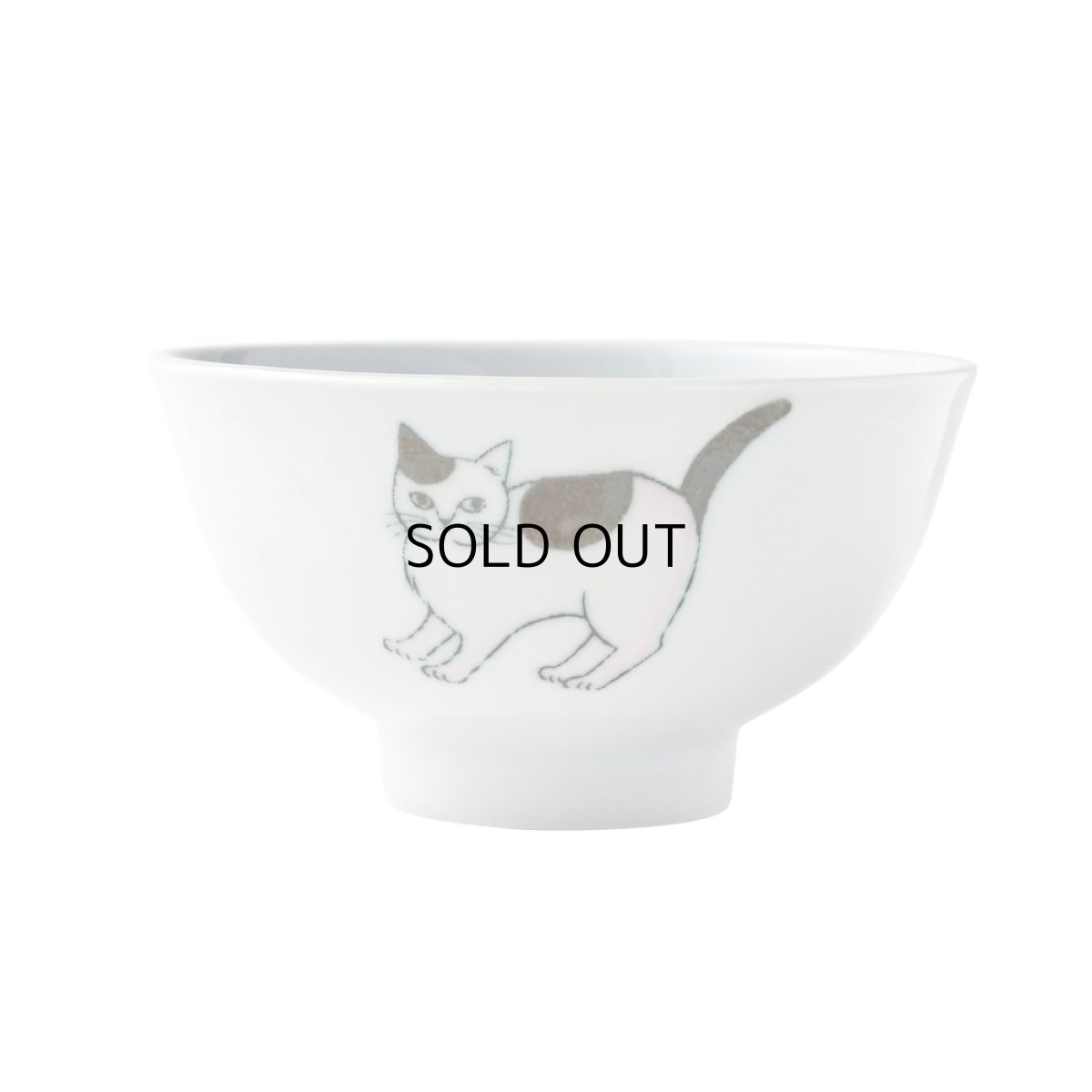 画像12: 【松尾ミユキ / Matsuo Miyuki】Bowl｜ねことお花のお茶碗 白 ｜4種類から選べる  Pumpkin / Noisettes / Pepper / Chloe｜猫ネコcat (12)