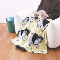 画像1: 【松尾ミユキ / Matsuo Miyuki】フェザー ヤーン ブランケット Chloe Feather yarn Blanket｜選べる４種類♪ Chloe/Pepper/Noisettes/Pumpkin｜猫ねこネコcat (1)