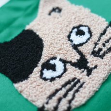 画像2: 【松尾ミユキ / Matsuo Miyuki】Fluffy Mini boat bag 猫顔もこもこ刺繍 ミニボートバッグ ハンドバッグ｜４種類から選べる Chloe/Pepper/Noisettes/Pumpkin｜ねこネコcat (2)