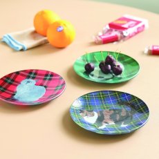 画像1: 【松尾ミユキ / Matsuo Miyuki】ガラス プレート皿 S Glass plate S｜選べる４種類♪ Maron/Lin/Mugi/Leo｜猫ネコcat (1)