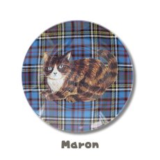 画像6: 【松尾ミユキ / Matsuo Miyuki】ガラス プレート皿 S Glass plate S｜選べる４種類♪ Maron/Lin/Mugi/Leo｜猫ネコcat (6)