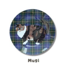 画像8: 【松尾ミユキ / Matsuo Miyuki】ガラス プレート皿 S Glass plate S｜選べる４種類♪ Maron/Lin/Mugi/Leo｜猫ネコcat (8)