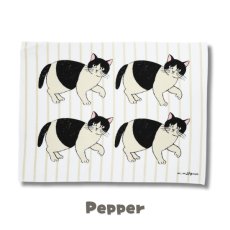 画像3: 【松尾ミユキ / Matsuo Miyuki】Matsuo Miyuki Kitchen cloth キッチンクロスCat｜４種類から選べる♪ Chloe/Pepper/Noisettes/Pumpkin｜ 猫ネコ (3)