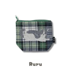 画像8: 【松尾ミユキ / Matsuo Miyuki】Matsuo Miyuki Pouch ポーチ｜４種類から選べる♪ Tabby/Hacu/Stripe/Ruru｜ 猫ネコcat (8)